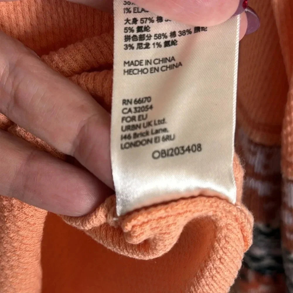 Free People Mix Cuff Thermal Desert Orange Size Small - Picture 8 of 9